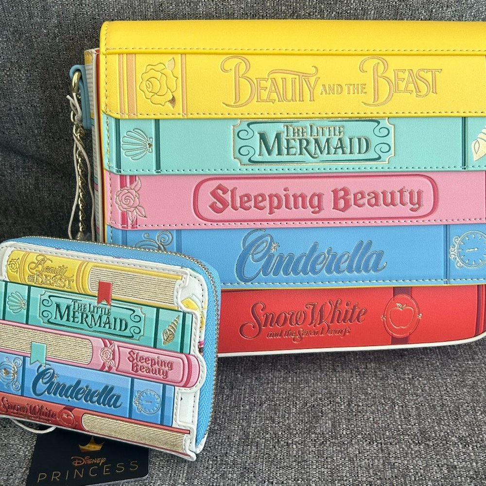 Loungefly Disney Princess Books Classics Crossbody Bag and Wallet